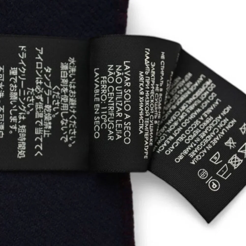 Gucci Scarf Reversible Winter Wool GG Wine Navy - Picture 7 of 7